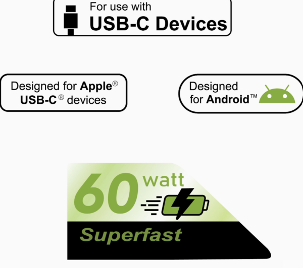 USB-A to USB-C Cable with PD 60W Super Fast Charging - Image 2