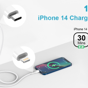 USB-C to Lightning Cable [2M+1M] – MFi Certified, Fast Charging for iPhone & iPad